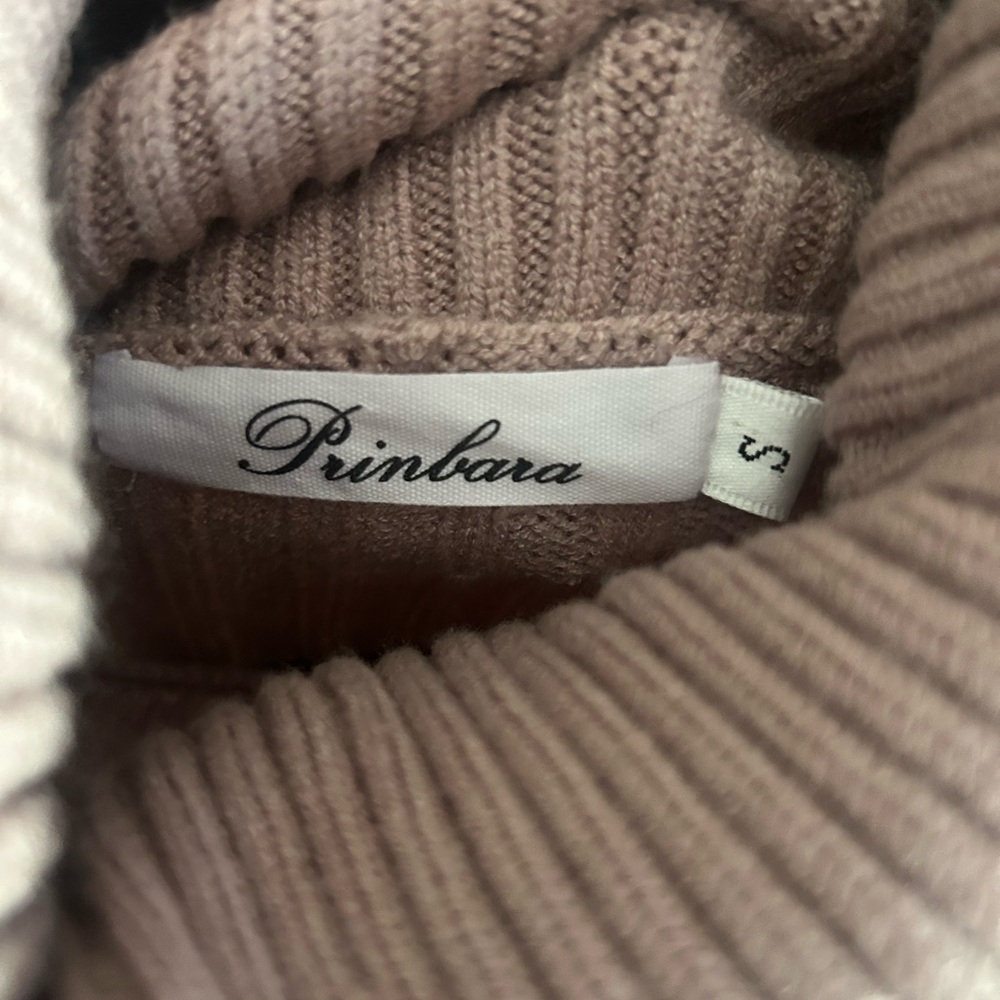 Lavender Ribbed Turtleneck Sweater Dress - Picture 5 of 5